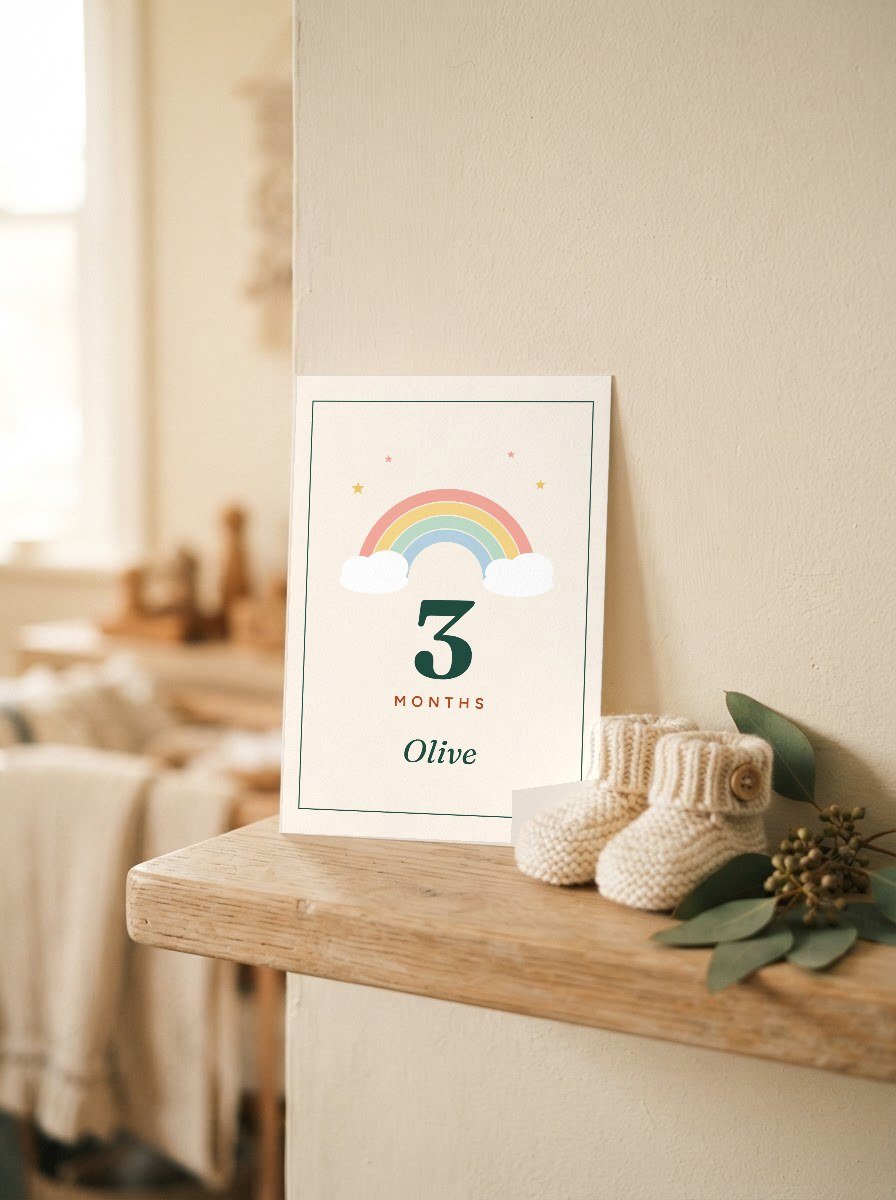 Set of baby milestone cards